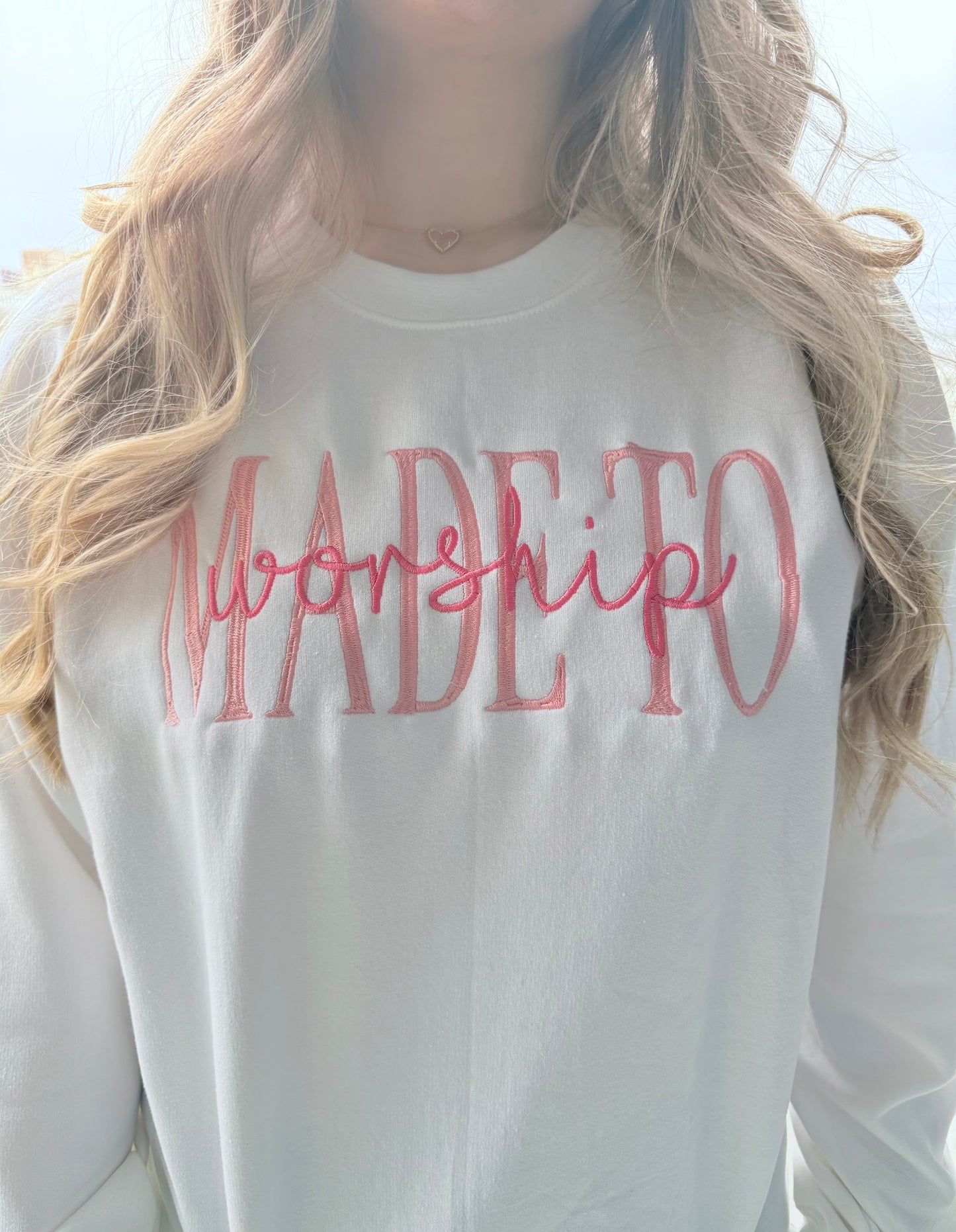 Made To Worship Embroidered Sweatshirt
