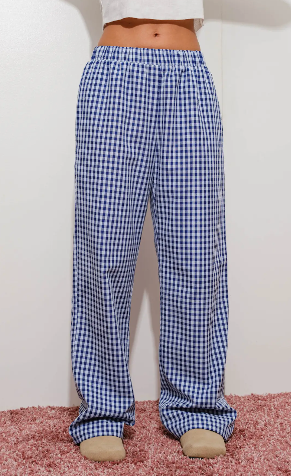 Gingham Relaxed Pants