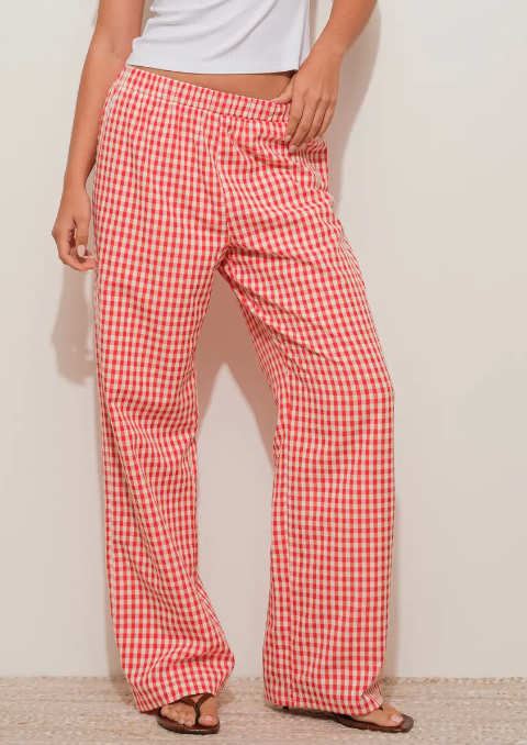 Gingham Relaxed Pants