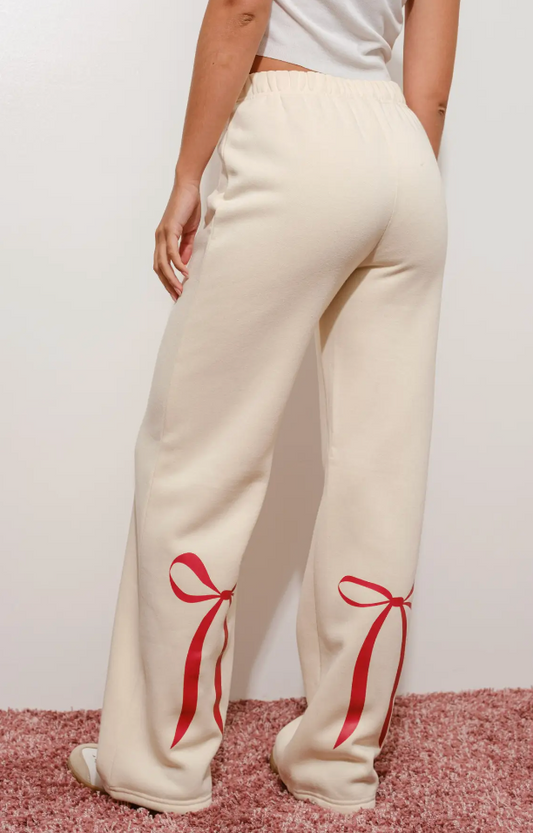 Bow Wide Leg Sweatpants